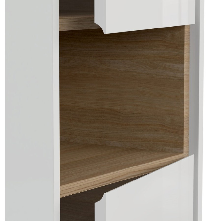 Пенал Cersanit Louna SP-SL-LOU/Wh, 35 см, подвесной, белый/дерево
