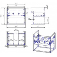 Тумба под раковину Cersanit Louna 60 SP-SZ-LOU-CO60/Wh