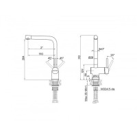 Смеситель Paulmark Spring Sp212067-BS, для кухонной мойки, брашированная сталь