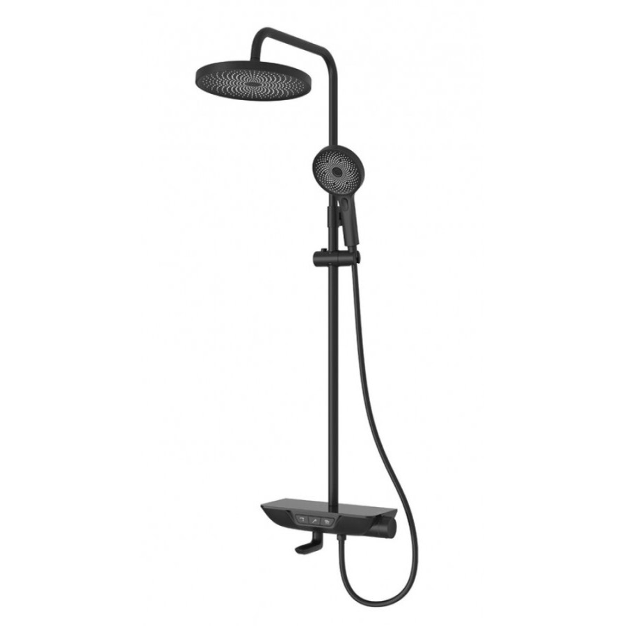 Душевая система Iddis SpaHome SPABLBTi06, с управлением Push Control, верхний душ, черный матовый