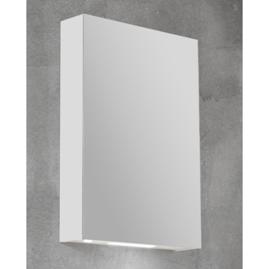 Зеркальный шкаф BelBagno SPC-1A-DL-BL-500, 50 см, подвесная, белый