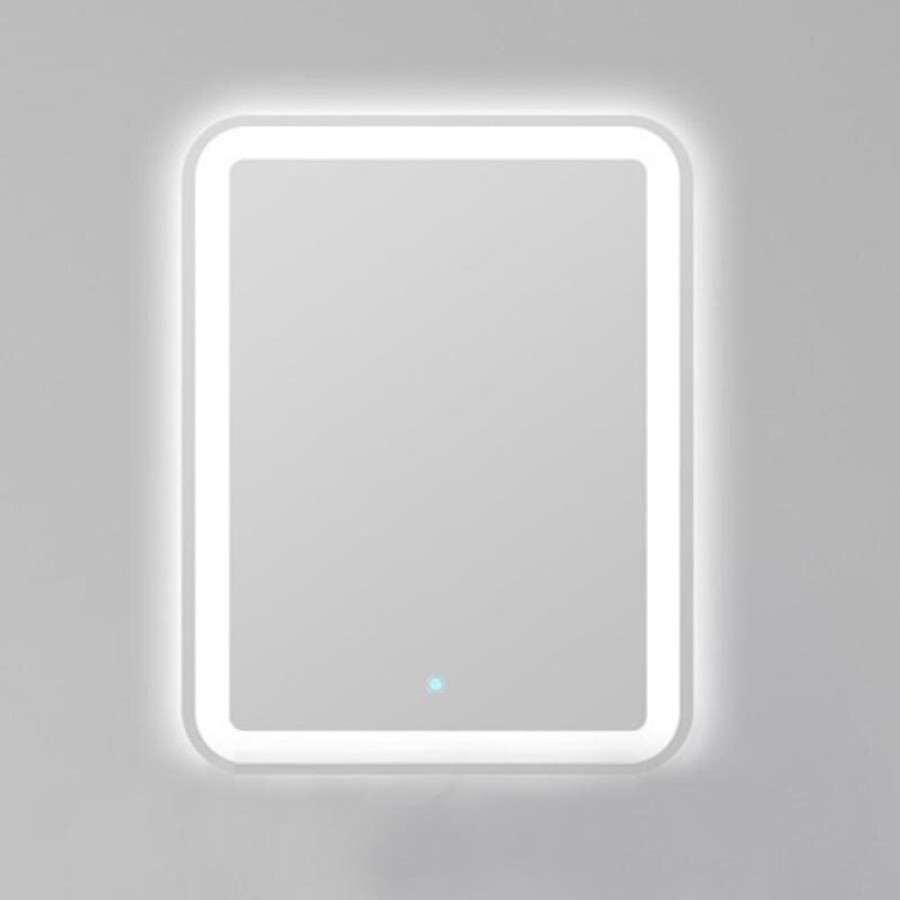 Зеркало BelBagno Fly SPC-600-800-LED, со светодиодным светильником, сенсорным выключателем и с прозрачной окантовкой