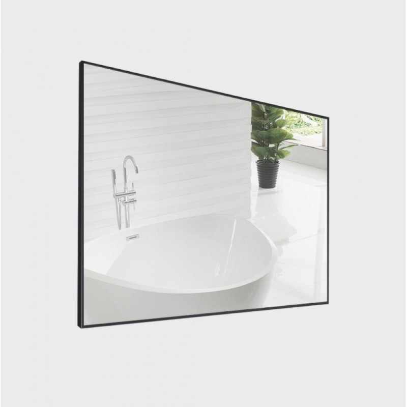 Зеркало BelBagno SPC-AL-1000-800 Nero, 100 х 80 см, алюминиевая рама чёрная
