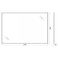 Зеркало BelBagno SPC-AL-1200-800, 120 х 80 см, алюминиевая рама хром