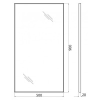 Зеркало BelBagno SPC-AL-500-900, 50 х 90 см, алюминиевая рама хром
