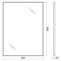 Зеркало BelBagno SPC-AL-600-800, 60 х 80 см, алюминиевая рама хром
