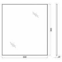 Зеркало BelBagno SPC-AL-800-900, 80 х 90 см, алюминиевая рама хром