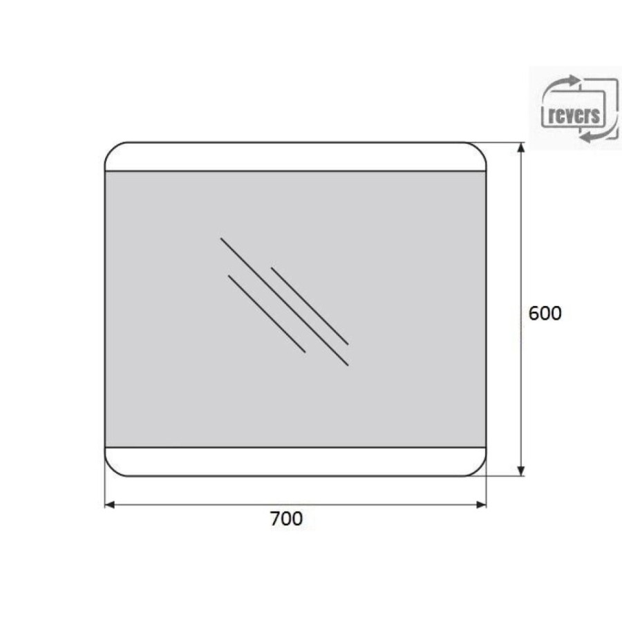 Зеркало BelBagno SPC-CEZ-700-600-LED-BTN 70 x 60 см со встроенным светильником и кнопочным выключателем
