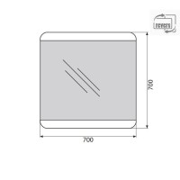 Зеркало BelBagno SPC-CEZ-700-700-LED-BTN 70 x 70 см со встроенным светильником и кнопочным выключателем