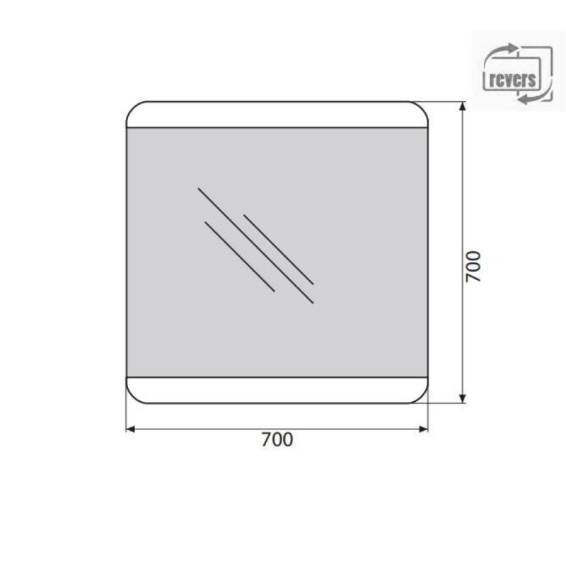 Зеркало BelBagno SPC-CEZ-700-700-LED-BTN 70 x 70 см со встроенным светильником и кнопочным выключателем