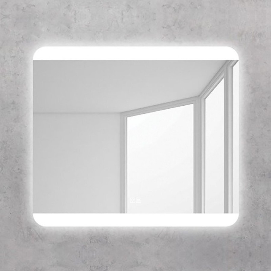 Зеркало BelBagno SPC-CEZ-800-700-LED-TCH-WARM, 80 см, с LED подсветкой, с сенсорным выключателем, с подогревом, цвет рамы белый
