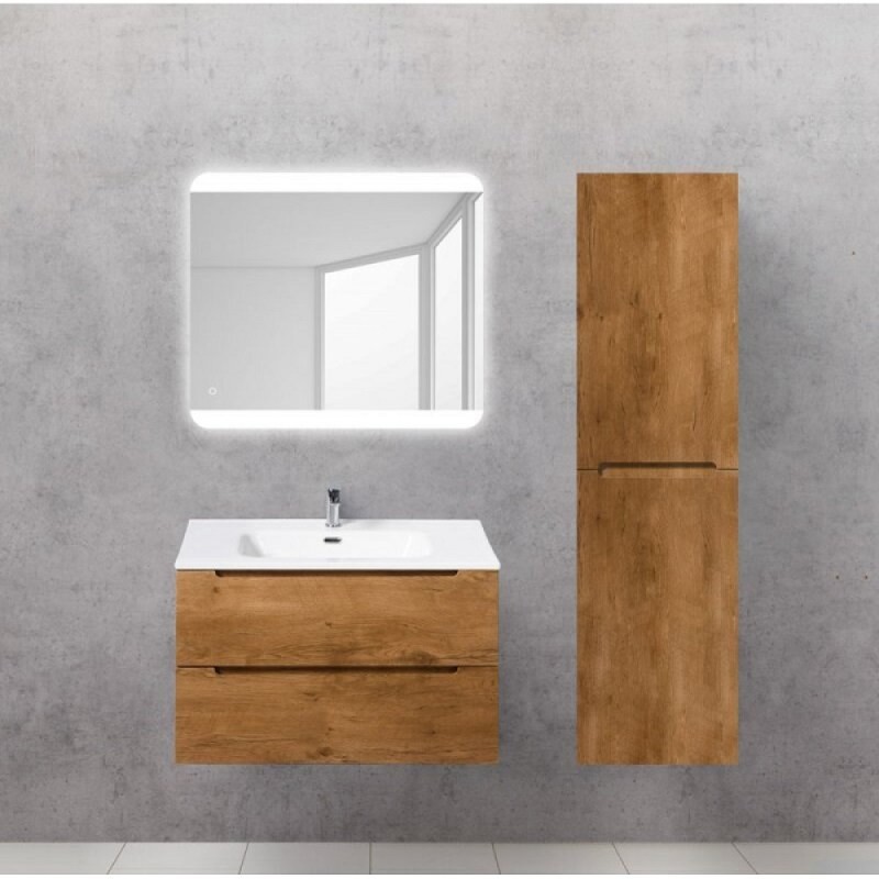 Зеркало BelBagno SPC-CEZ-800-700-LED-TCH-WARM, 80 см, с LED подсветкой, с сенсорным выключателем, с подогревом, цвет рамы белый