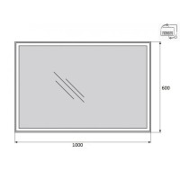 Зеркало с подсветкой BelBagno SPC-GRT-1000-600-LED-BTN