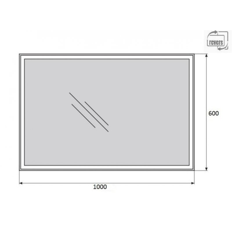 Зеркало с подсветкой BelBagno SPC-GRT-1000-600-LED-BTN