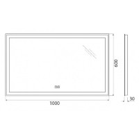 Зеркало BelBagno SPC-GRT-1000-600-LED-TCH-WARM, 60 см, с подсветкой, белый