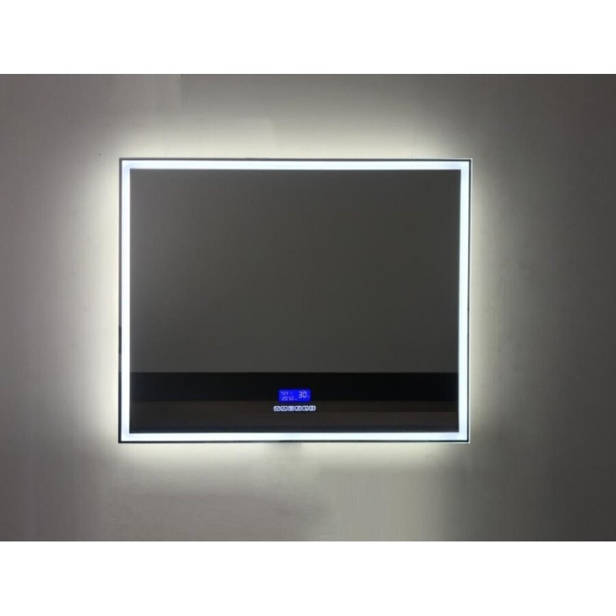 Зеркало BelBagno SPC-GRT-1000-800-LED-TCH-RAD 100 x 80 см со встроенным светильником, сенсорным выключателем, bluetooth, цифровым термометром, радио