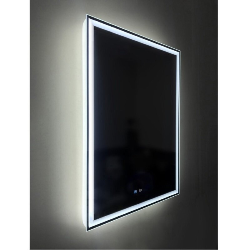 Зеркало BelBagno SPC-GRT-1000-800-LED-TCH-SND 100 см, со встроенной подсветкой, голосовым управлением и подогревом