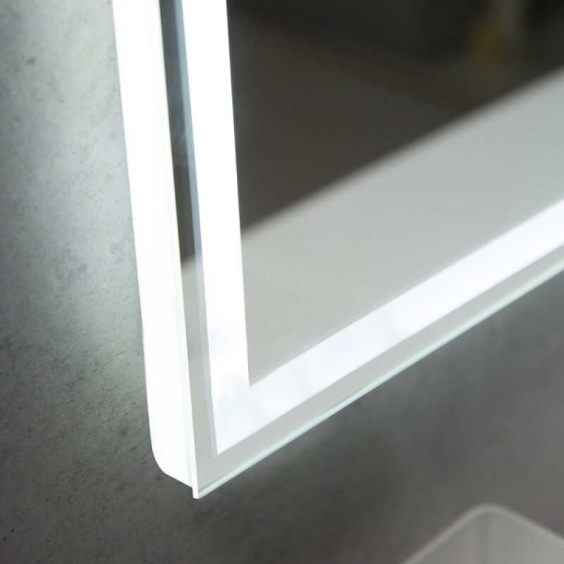 Зеркало BelBagno SPC-GRT-1000-800-LED-TCH-SND 100 см, со встроенной подсветкой, голосовым управлением и подогревом