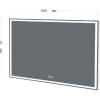 Зеркало BelBagno SPC-GRT-1200-800-LED-TCH-WARM 120 x 80 см со встроенным светильником, сенсорным выключателем и подогревом