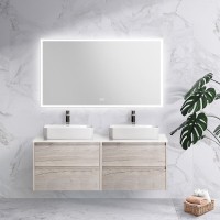 Зеркало BelBagno SPC-GRT-1400-800-LED-TCH-WARM, 140 см, с подсветкой, белый