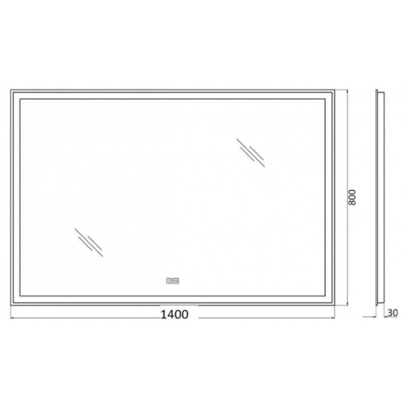 Зеркало BelBagno SPC-GRT-1400-800-LED-TCH-WARM, 140 см, с подсветкой, белый