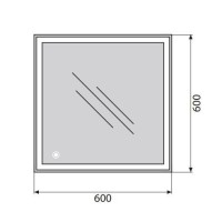 Зеркало BelBagno SPC-GRT-600-600-LED-TCH, 60 x 60 см, со встроенным светильником и сенсорным выключателем