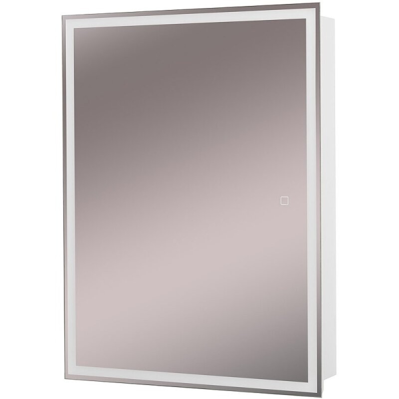 Зеркальный шкаф BelBagno SPC-GRT-600/800-1A-LED-TCH, 60 см, с LED подсветкой, белый