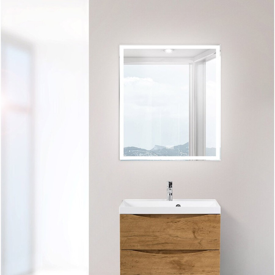 Зеркало BelBagno SPC-GRT-700-800-LED-TCH-WARM, 70 см, с подсветкой, белый