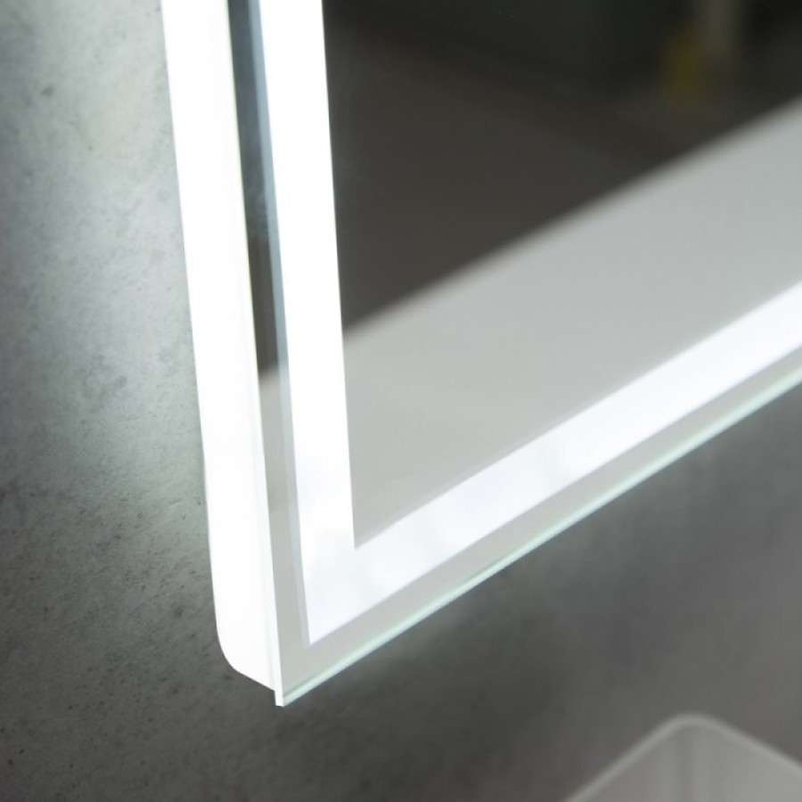 Зеркало BelBagno 90 x 60 см со встроенным светильником, сенсорным выключателем и подогревом, SPC-GRT-900-600-LED-TCH-WARM