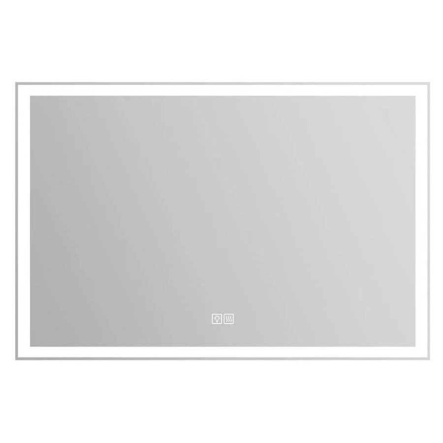 Зеркало BelBagno SPC-GRT-900-800-LED-TCH-WARM, 90 см, с подсветкой, белый