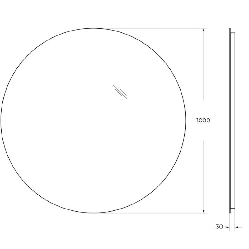 Зеркало BelBagno SPC-INT-1000-LED, 100 см, с LED подсветкой