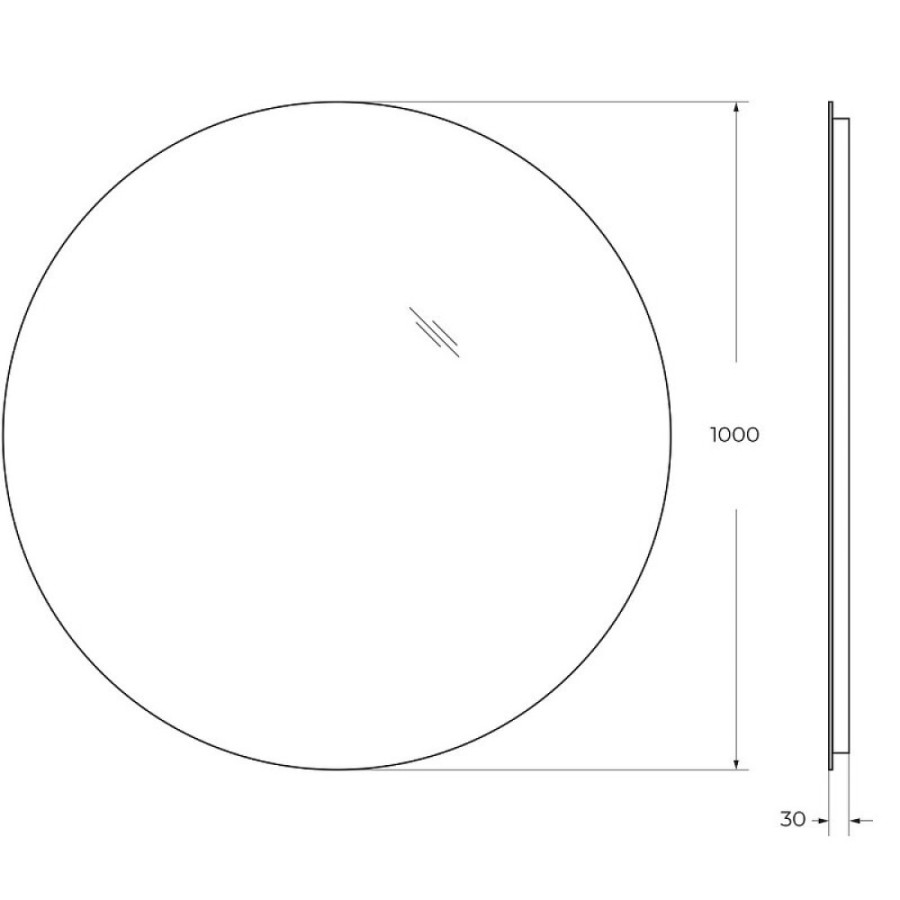 Зеркало BelBagno SPC-INT-1000-LED, 100 см, с LED подсветкой