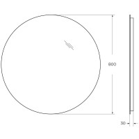 Зеркало BelBagno SPC-INT-800-LED, 80 см, с LED подсветкой