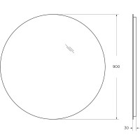 Зеркало BelBagno SPC-INT-900-LED, 90 см, с LED подсветкой