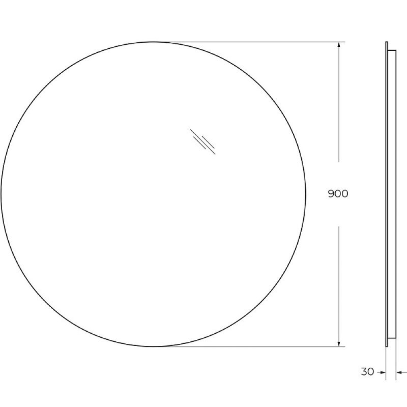 Зеркало BelBagno SPC-INT-900-LED, 90 см, с LED подсветкой