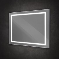Зеркало BelBagno Kraft SPC-KRAFT-1000-800-SENS-AL, 100 см, с LED подсветкой, с сенсорным выключателем, сатин