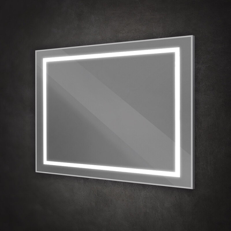 Зеркало BelBagno Kraft SPC-KRAFT-1000-800-SENS-AL, 100 см, с LED подсветкой, с сенсорным выключателем, сатин