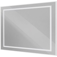 Зеркало BelBagno Kraft SPC-KRAFT-1000-800-SENS-AL, 100 см, с LED подсветкой, с сенсорным выключателем, сатин