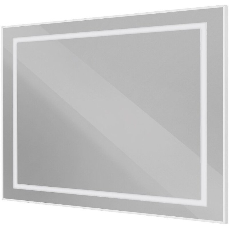 Зеркало BelBagno Kraft SPC-KRAFT-1000-800-SENS-AL, 100 см, с LED подсветкой, с сенсорным выключателем, сатин