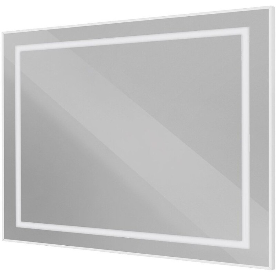 Зеркало BelBagno Kraft SPC-KRAFT-1000-800-SENS-AL, 100 см, с LED подсветкой, с сенсорным выключателем, сатин