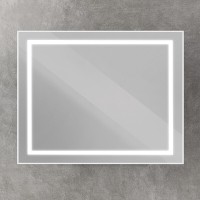 Зеркало BelBagno Kraft SPC-KRAFT-1000-800-SENS-AL, 100 см, с LED подсветкой, с сенсорным выключателем, сатин