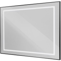 Зеркало BelBagno Kraft SPC-KRAFT-1000-800-SENS-NERO, 100 см, с LED подсветкой, с сенсорным выключателем, цвет рамы черный