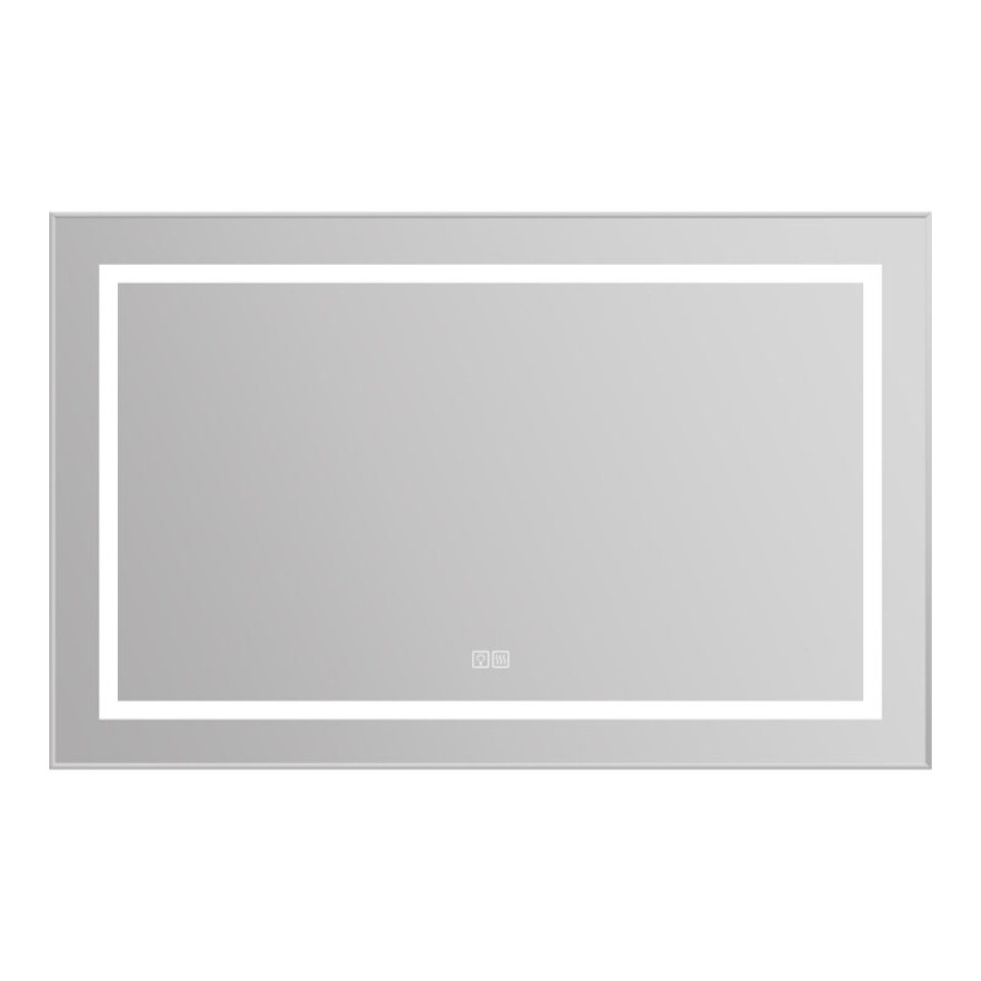 Зеркало BelBagno Kraft SPC-KRAFT-1085-685-TCH-WARM 108.5 см, светодиодная подсветка, с сенсорным выключателем, с подогревом, сатин