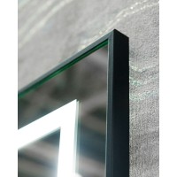 Зеркало BelBagno Kraft SPC-KRAFT-1085-685-TCH-WARM-NERO 108.5 см, светодиодная подсветка, с сенсорным выключателем, с подогревом, черный