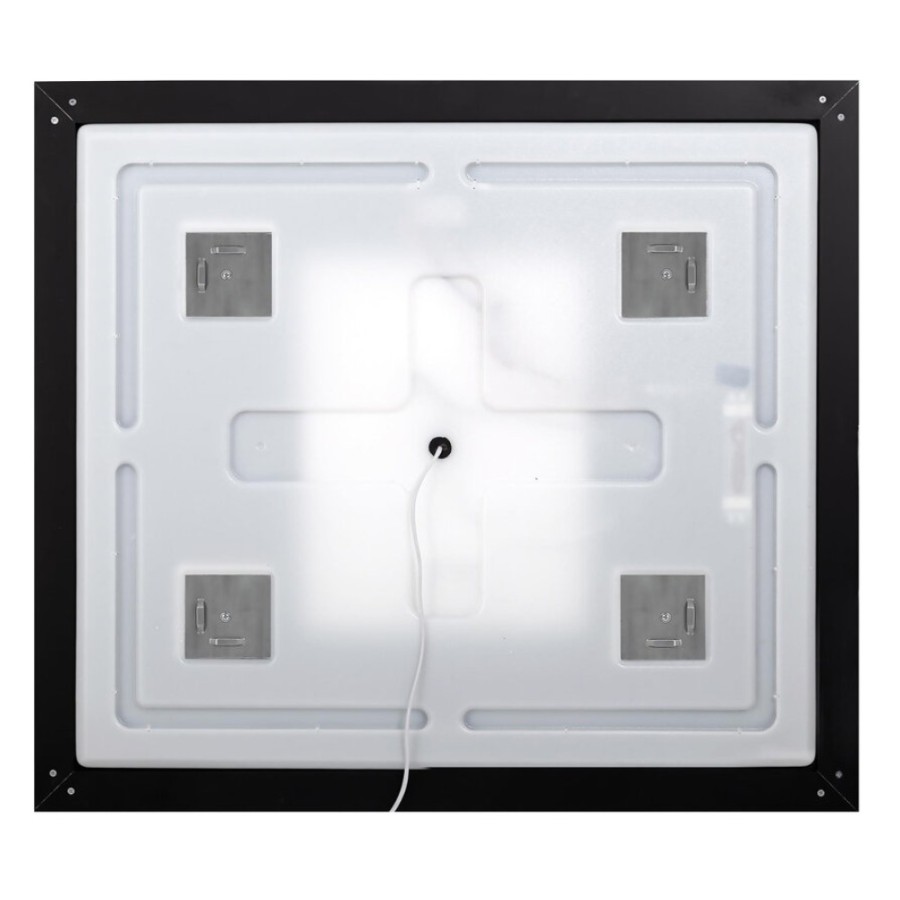 Зеркало BelBagno Kraft SPC-KRAFT-1085-685-TCH-WARM-NERO 108.5 см, светодиодная подсветка, с сенсорным выключателем, с подогревом, черный