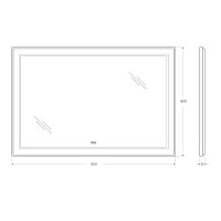 Зеркало BelBagno Kraft SPC-KRAFT-1200-800-LED-TCH-WARM, 120 см, со встроенной подсветкой и подогревом, сатин