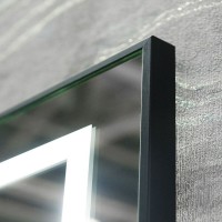 Зеркало BelBagno Kraft SPC-KRAFT-1200-800-LED-TCH-WARM-NERO, 120 см, со встроенной подсветкой и подогревом, черный