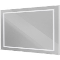 Зеркало BelBagno Kraft SPC-KRAFT-1200-800-SENS-AL, 120 см, с LED подсветкой, с сенсорным выключателем, цвет рамы сатин