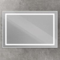 Зеркало BelBagno Kraft SPC-KRAFT-1200-800-SENS-AL, 120 см, с LED подсветкой, с сенсорным выключателем, цвет рамы сатин