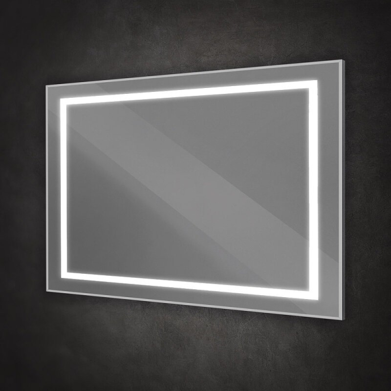 Зеркало BelBagno Kraft SPC-KRAFT-1200-800-SENS-AL, 120 см, с LED подсветкой, с сенсорным выключателем, цвет рамы сатин
